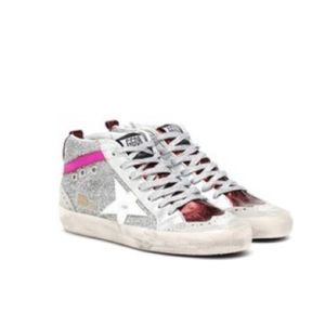 Golden Goose Mid star glitter sneakers, size 37